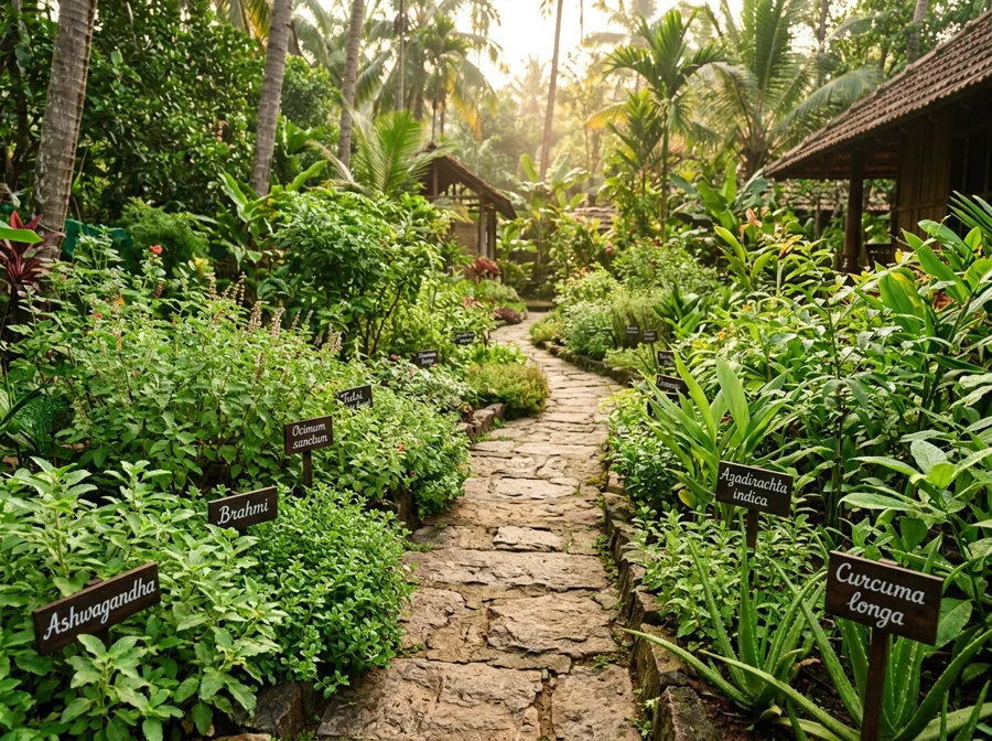 An Ayurvedic consultation table with notes and herbal preparations
